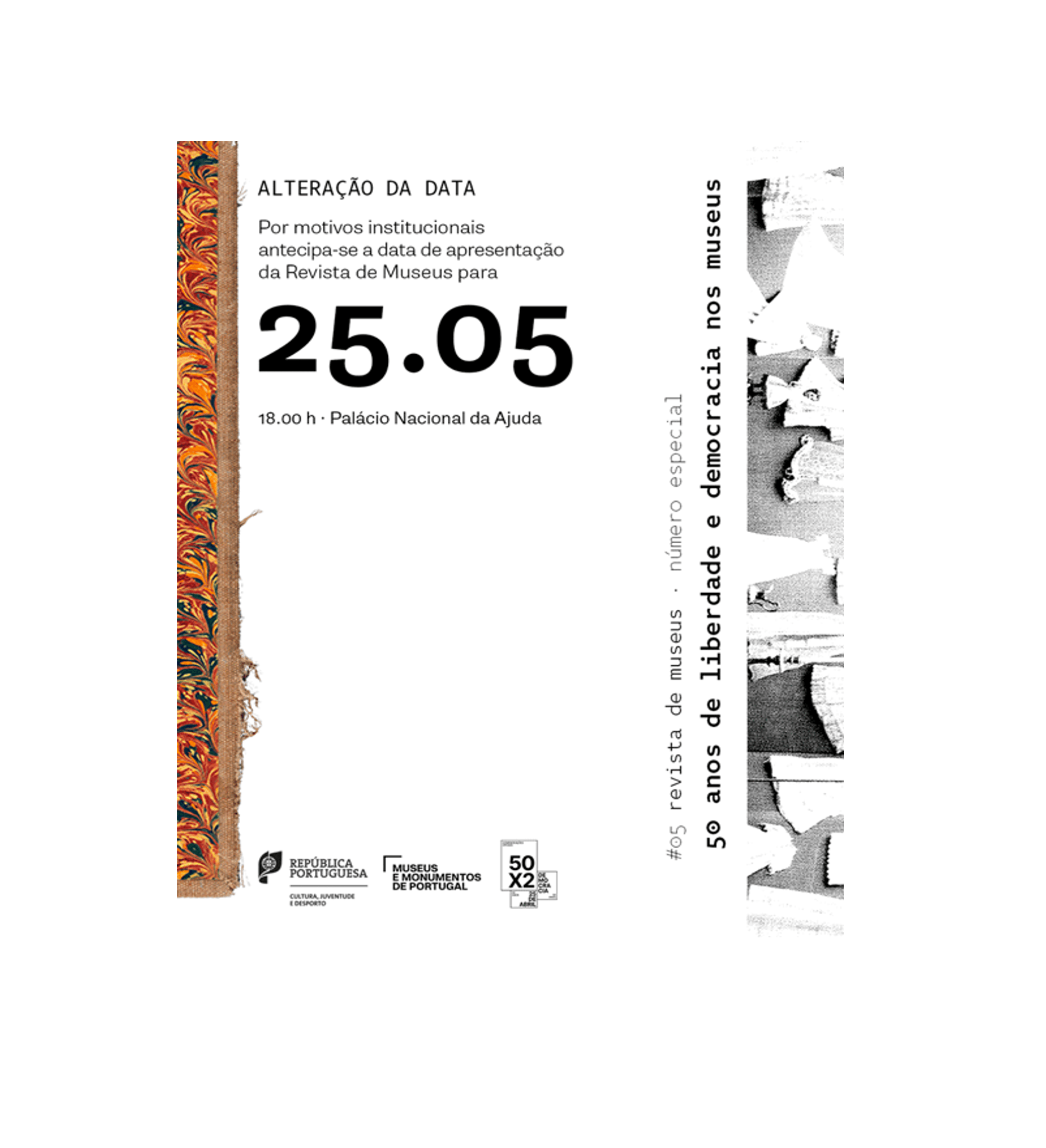 ALTERAÇÃO DA DATA | Apresentação da Revista de Museus | 25 DE MAIO, 18h00